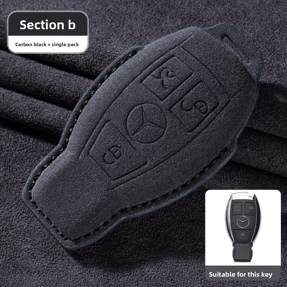 For Mercedes E300L Key Cover GLC260 Leather Case for Men E260L Car Accessories Suede Flip