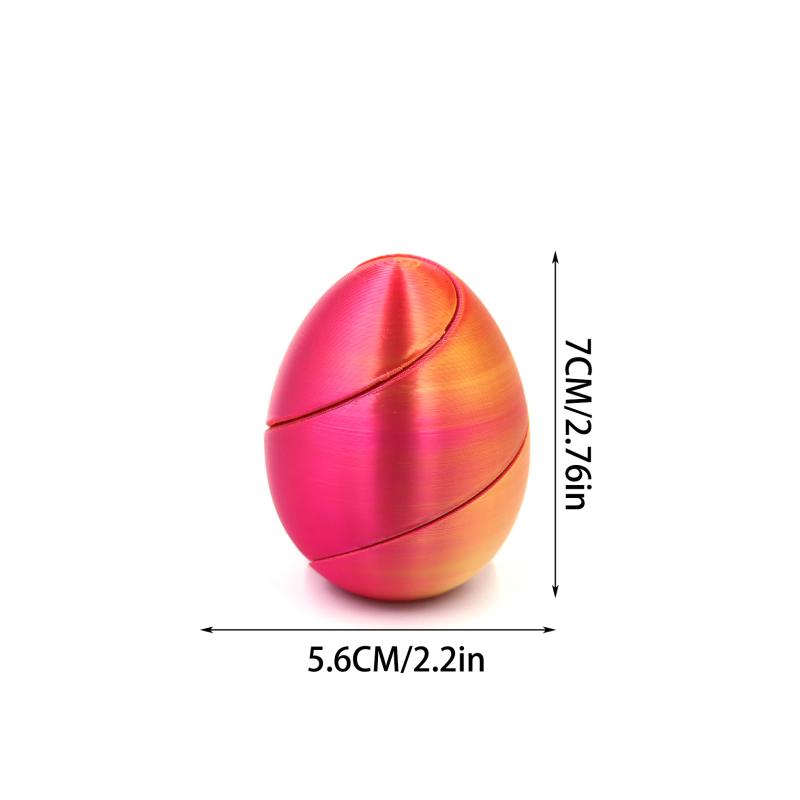 1Pc 3D Print Spiral Eggs Impossible Shuttle Toys Passthrough Sculpture Mini Vortex Thread Illusion Home Desktop Decor Toy