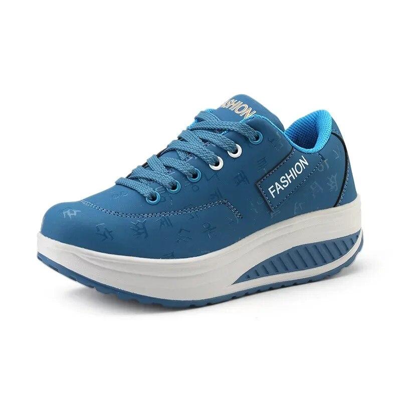Women's Shoes Fashiable Sneakers Lace Up Thick Sole Casual Sneakers Wedge Comfortable Women's Loafers Zapatos De Mujer