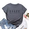 Women's Loose Simple Tops Fashionable Cotton Print Short Sleeves T-Shirts Women’s