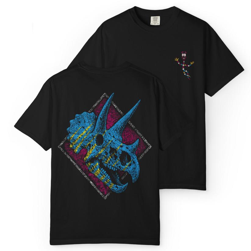 TRICERATOPS Double Sided Tee Graphic Streetwear Vintage Dinosaur Shirt S