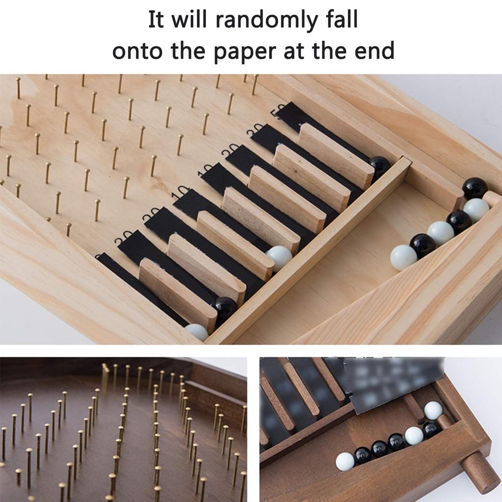 Traditional Wooden Pinball Craft Table, Solid Wood Pinball Machine, Creative Gift, Children's Toy, White, Big