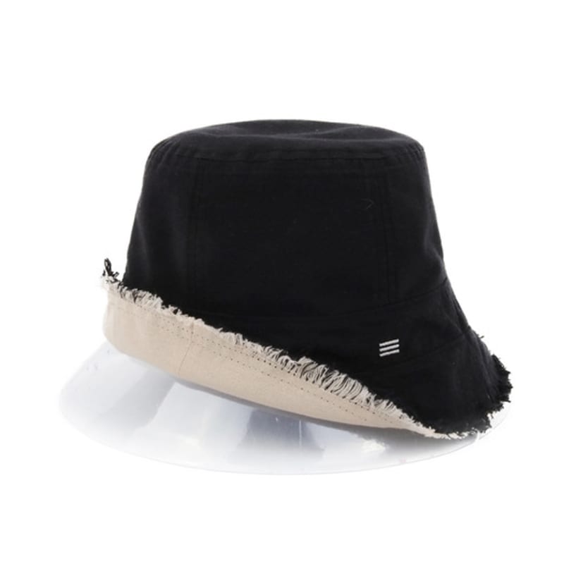 

CAPTEN Черная двусторонняя обратимая панама [BKC2UGC003] WHITE