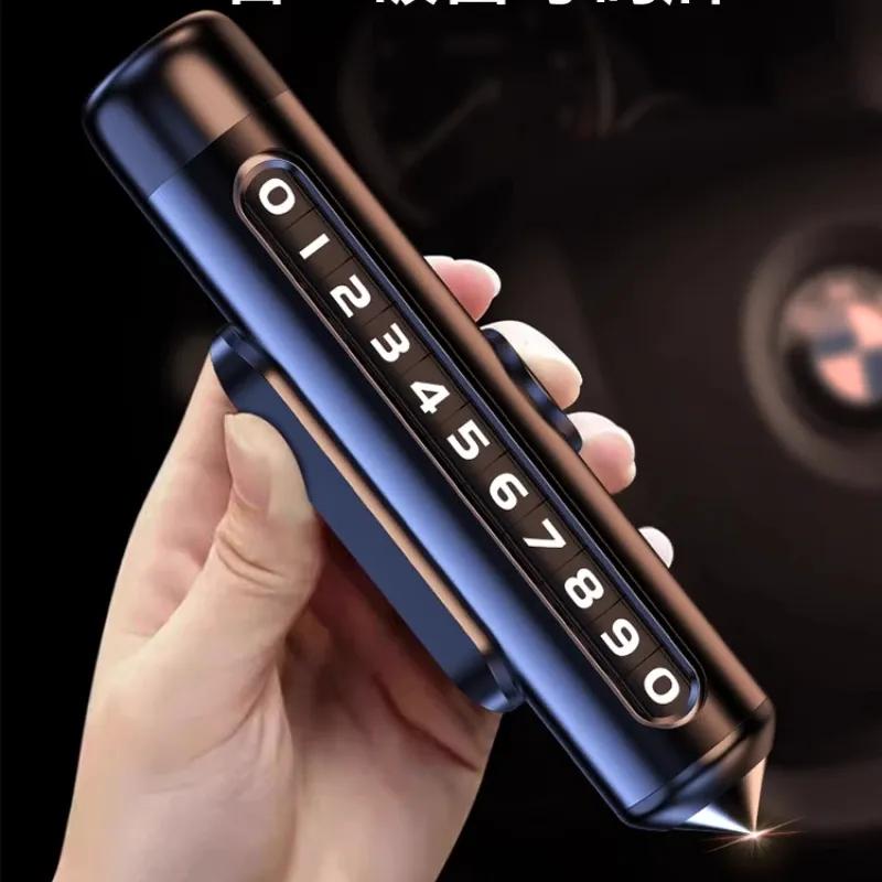 2025 New Car Phone Plate Temporary Parking Number Mobile Phone Number Display On The Car Accesorios Para Auto Modification