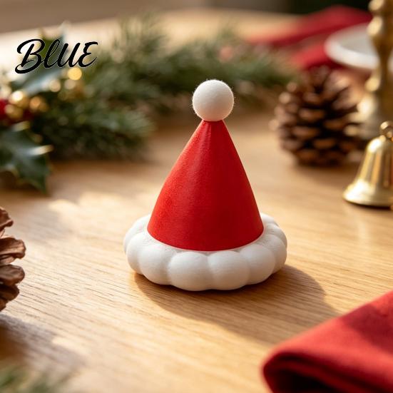 Mini Christmas Tree Accents Theme Ornaments Santa Hats/Boots/Gloves Decorative PLA Figures Reusable Xmas Party Props 3D Printed Crafts for
