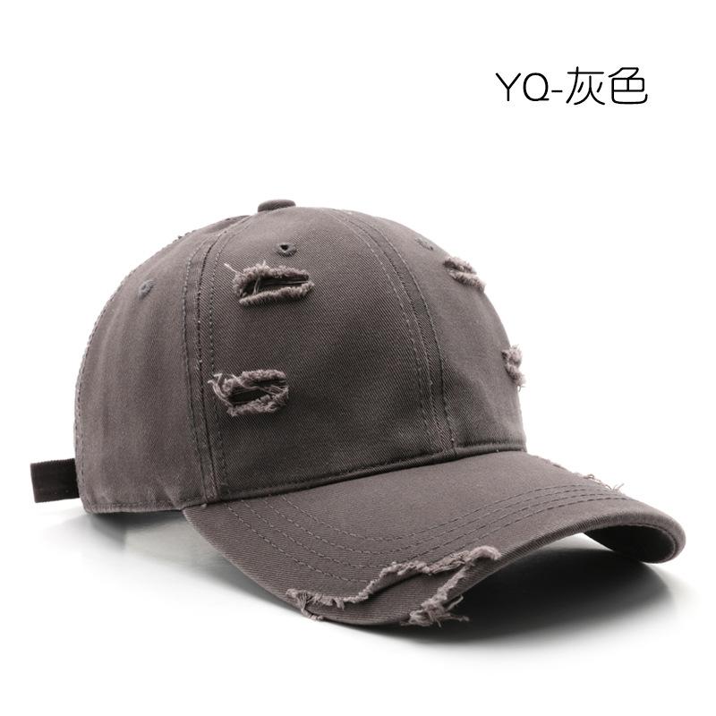 Personalized Women's Spring and Autumn Solid Color Light Board Washed Hole Cap Outdoor Men's Sports Sunscreen Baseball Cap