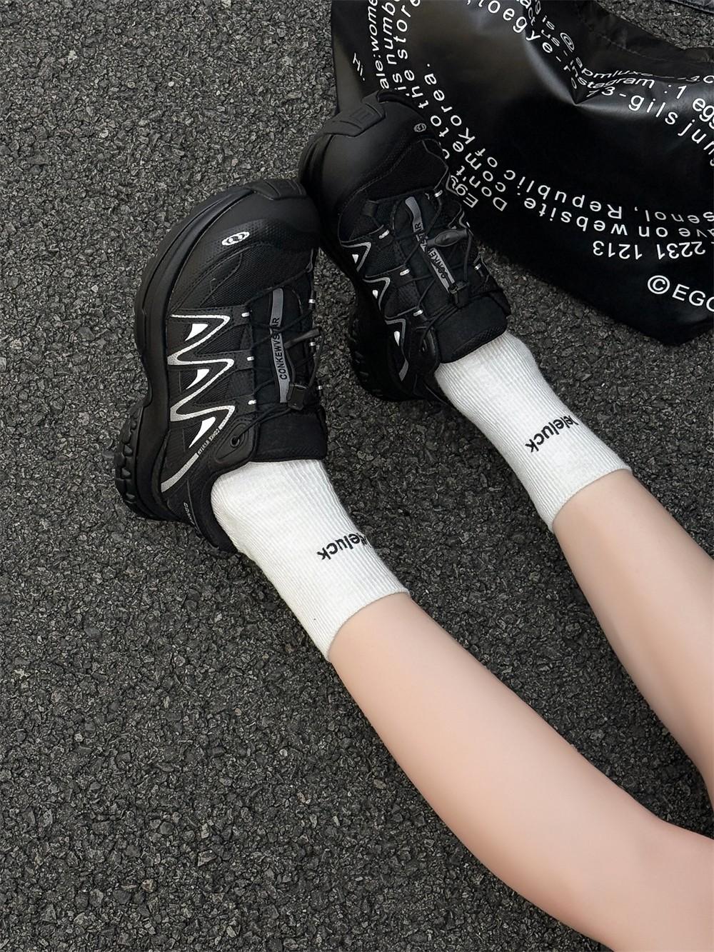 

Leather outdoor mountaineering sports shoes women s 2025 autumn new platform versatile dad shoes outdoor casual running shoes 35