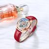 Orologio Meccanico Automatico da Polso da Donna di Lusso con Strass, Design Svuotato, Cinturino in Pelle, Alta Qualità, Moda, Business