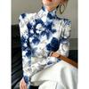 Lady's Sexy High-neck Long-sleeved T-shirt, Soft Texture for Autumn and Winter Tops, Machine Washable