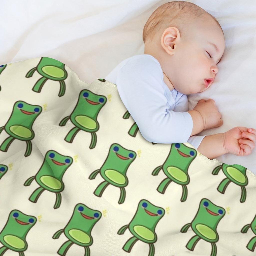 Froggy Chair Throw Blanket Luxurious Soft Fuzzy Blanket for Sofa Bed