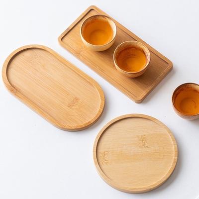 Bambus Teetablett Holz Untertasse Blumentopf Tablett Tassenunterlage Untersetzer Teller Für Küche Dekorative Platte Kreativer Untersetzer Kaffeetassenmatte
