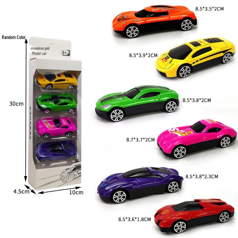 Children's Pull-Back Alloy Toy Car Set - School Bus Simulation Model
