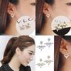 Elegant Korean Style Daisy Flower Stud Earrings With Zircon Stone For Women