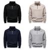Felpa Autunno Inverno da Uomo con Collo Alto e Fodera in Pile per Uso Casual Urbano