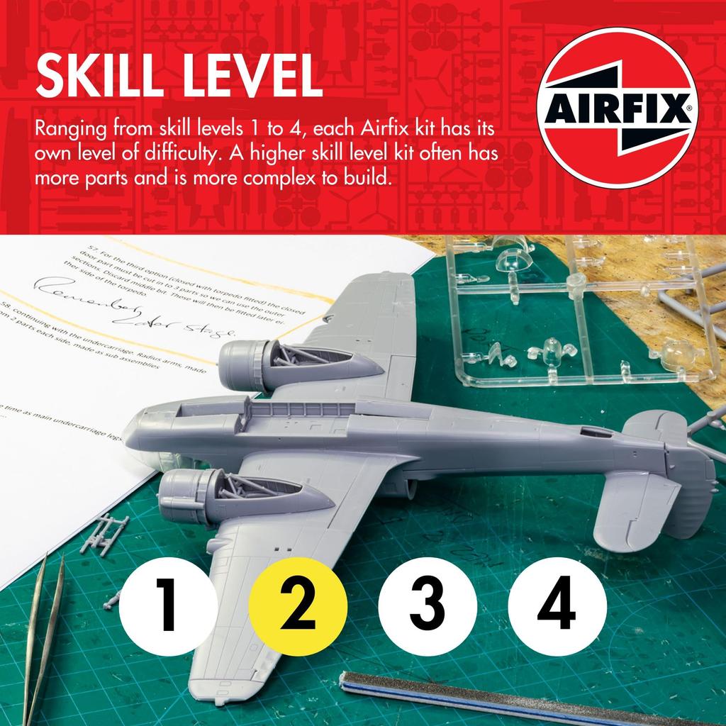 Airfix 1/72 Bristol Beaufort Mk.1A Plastic Model Kit X-4021A (Airplane)