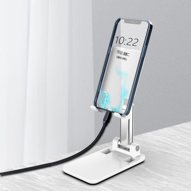 CCT18 Foldable Phone Stand for Desk Height Adjustable ABS Phone Holder Portable Cellphone Cradle