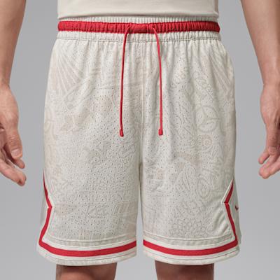 Jordan Casual Shorts Men's Ecru/Red Moderate