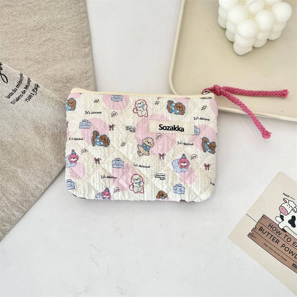 

Стеганая хлопковая сумка для хранения с цветочным принтом, мягкая сумка для переодевания, карман для красного конверта, для хранения косметики и мелочей