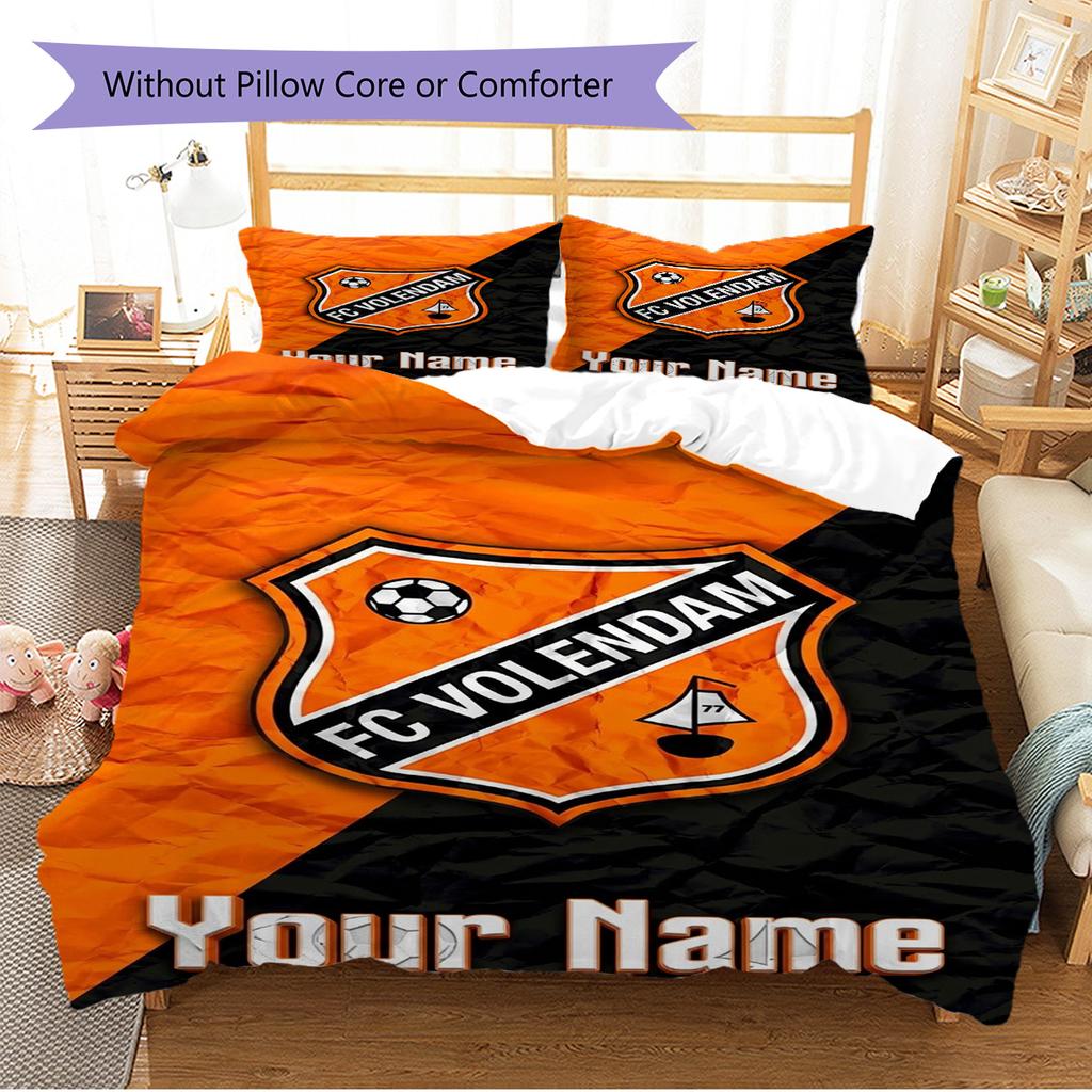 Name Custom FC Volendam Pattern Bedding Set Quilt Cover Pillowcase Home Decor Gift (1 * duvet cover + 2 * pillowcase, without core)