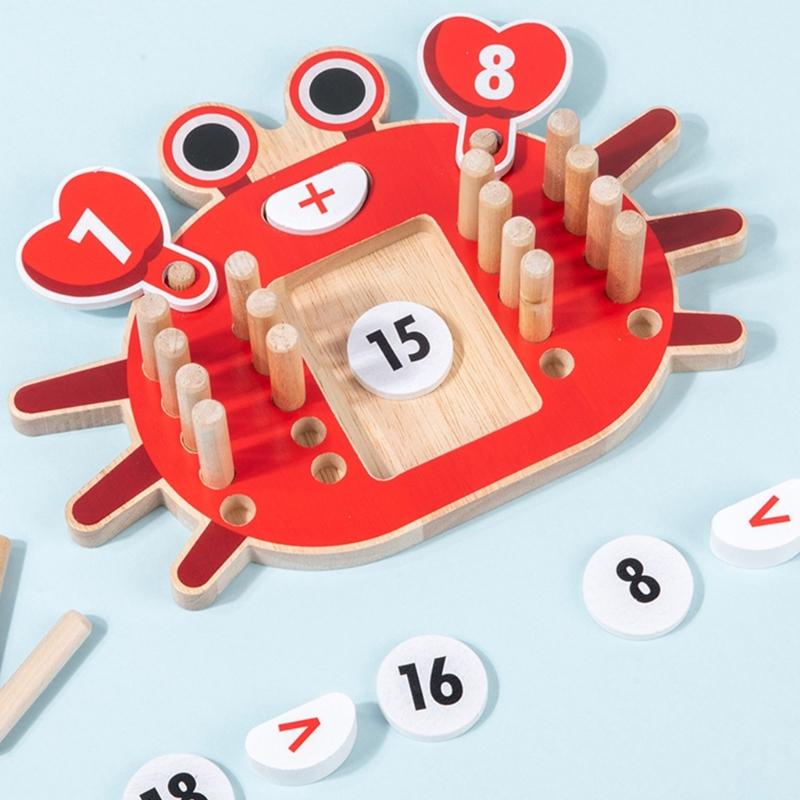 Educational Counting Set For Children Wooden Arithmetical Addition Subtraction Math Toy For Early Number Recognition Skill