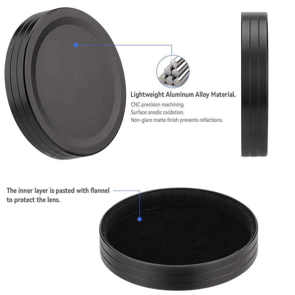 Haoge Metal Lens Cap for Fujifilm Instax Mini Evo Film Photo Camera Accessories Lens Black Cover,