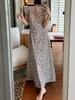 Pastoral Floral Cotton Puff Sleeve Slim Long Dress - Romantic Spring/Summer Women's Wear