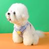Small Dog Harness Leash Set Reflective Strap Night Safe Pet Dog Vest Flower Decoration Adjustable Chest Belt Quick-Release Buckle Step-in Harness for
