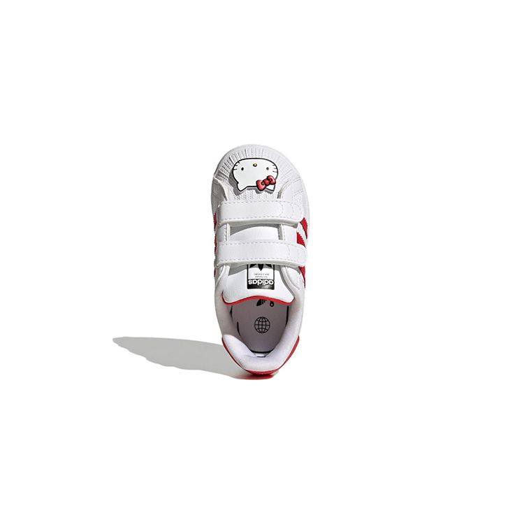 Adidas Originals Superstar Cf Comfortable Daily Wear Durable Low-Top Walking Shoes Baby Shoes White Red GV8863