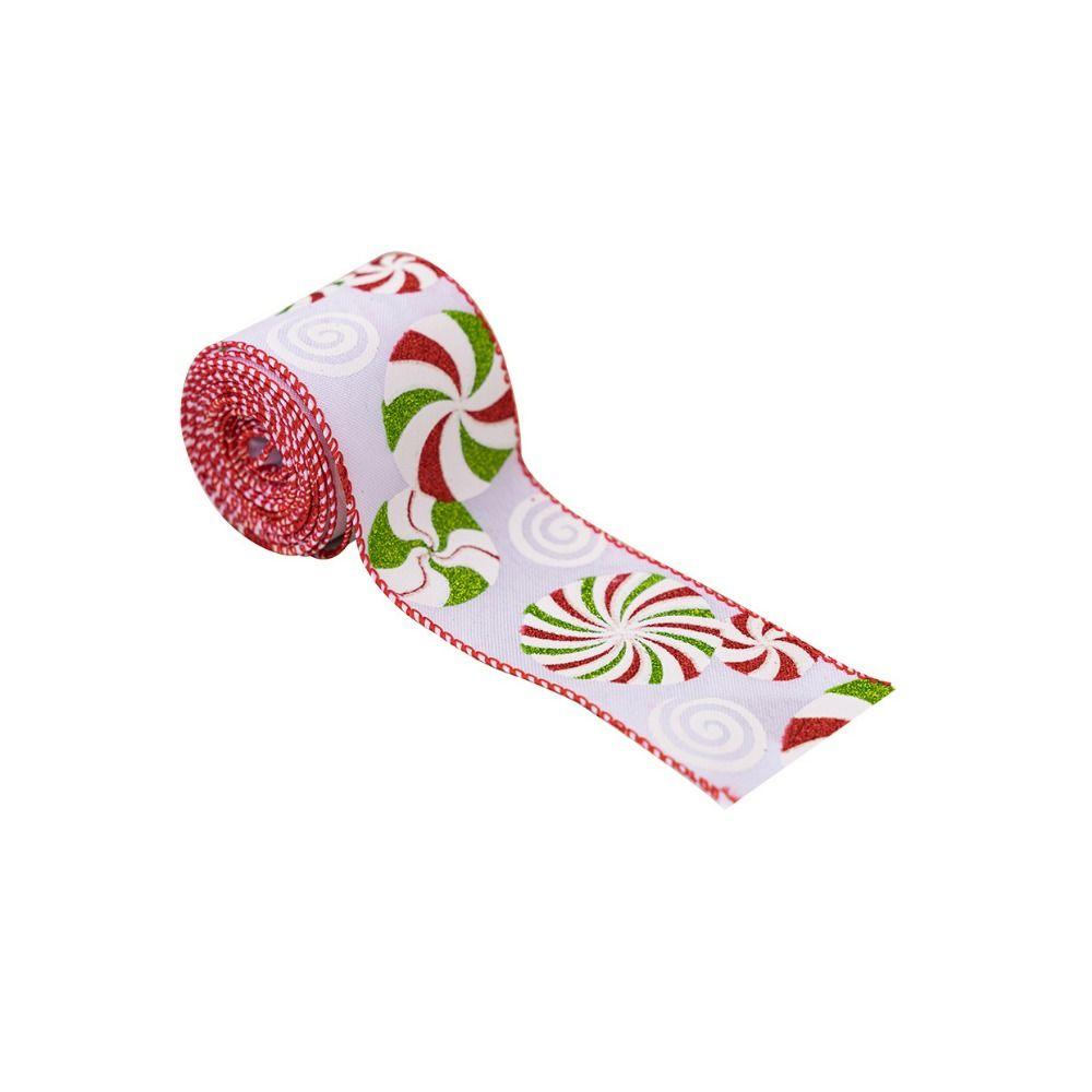 Flexible Christmas Wired Ribbons Colorful Wreath Bows Ribbon  Seasonal Home Decors