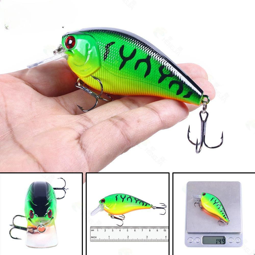 1pcs 8.5cm 15g Rattling Shallow Diving Crankbait Artificial Wobbler for Bass Pike Hard Bait Fishing Lure Tackle Baits 6 Colors