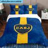 3pcs Boca Juniors Football Club Design Bedding Set Duvet Cover Closure Includes 1 Duvet Cover & 2 Pillowcases Bedding Sets Home Decor Gifts