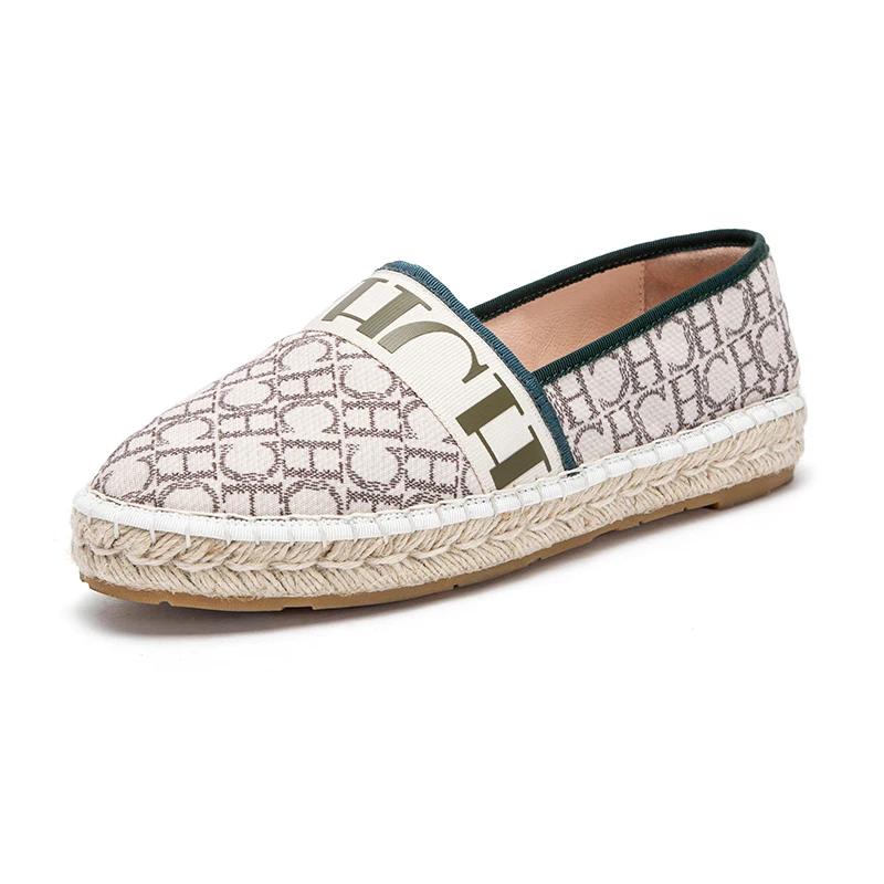 

Лоферы Летняя женская повседневная обувь Плоская тканевая обувь Плетение из пеньковой веревки Пляжная обувь Кружево Девушка CHHC 38 королевский синий