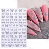 Nail Art Stickers Ins Valentine's Day Black Spades Love Line French Smile Adhesive Nail Stickers