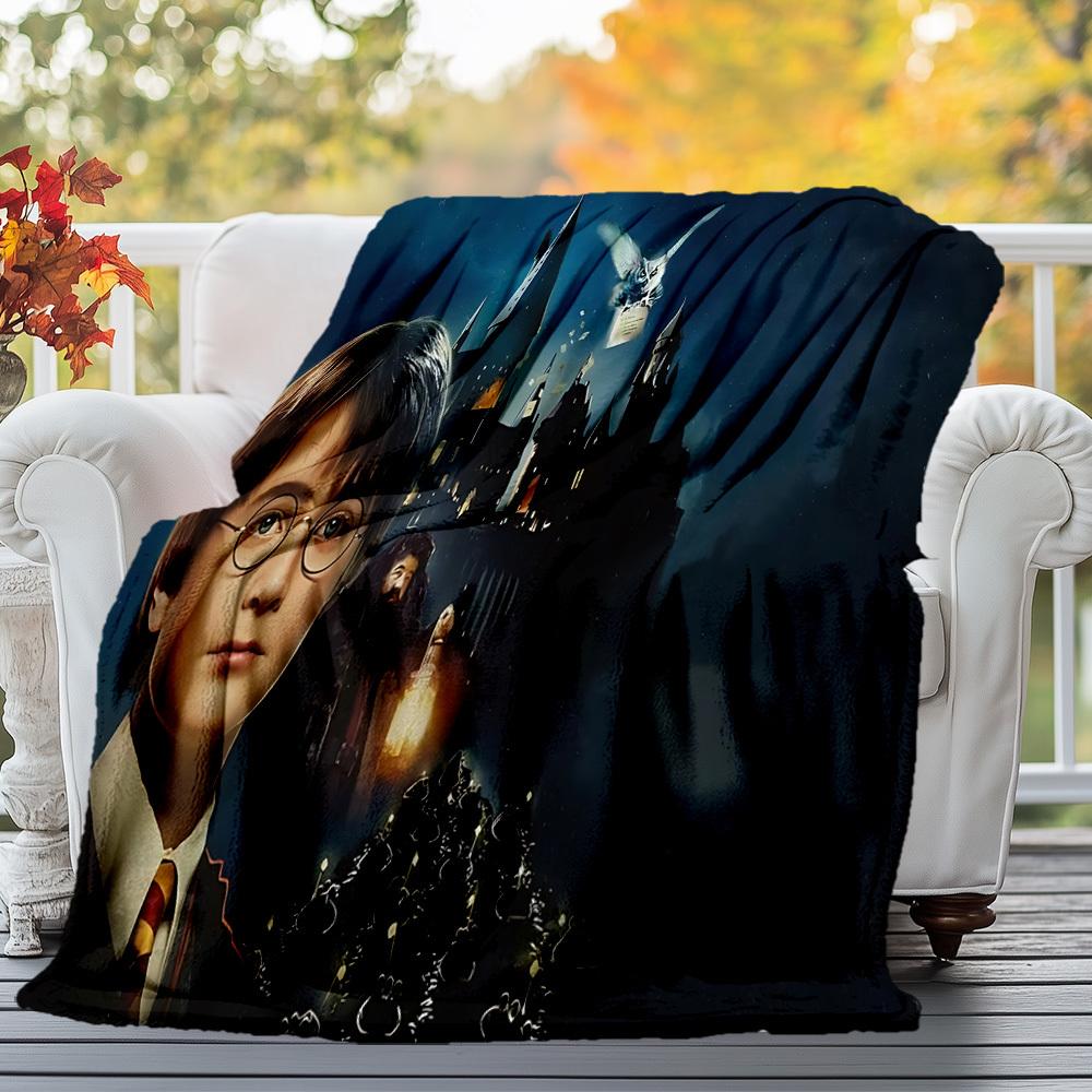 1pc Hogwarts Harry Potter Owl Outdoor Flannel Throw Blanket All Season Soft Warmth,Home Decor 1031190