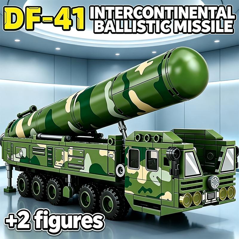 Intercontinental Missile Vehicle Building Blocks Military Armored Car Model Boys Toys Kids Christmas Birthday Gifts