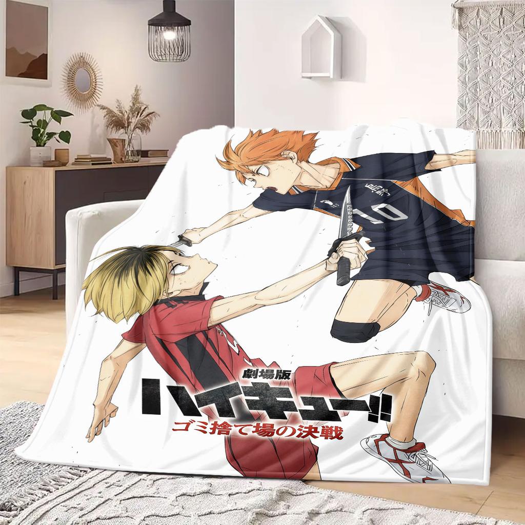 Hinata Kageyama Duo Haikyu Print Blanket Warm Comfortable Flannel Blanket Suitable for Bedrooms,Sofas,Beds,Chairs,Picnics,Travel