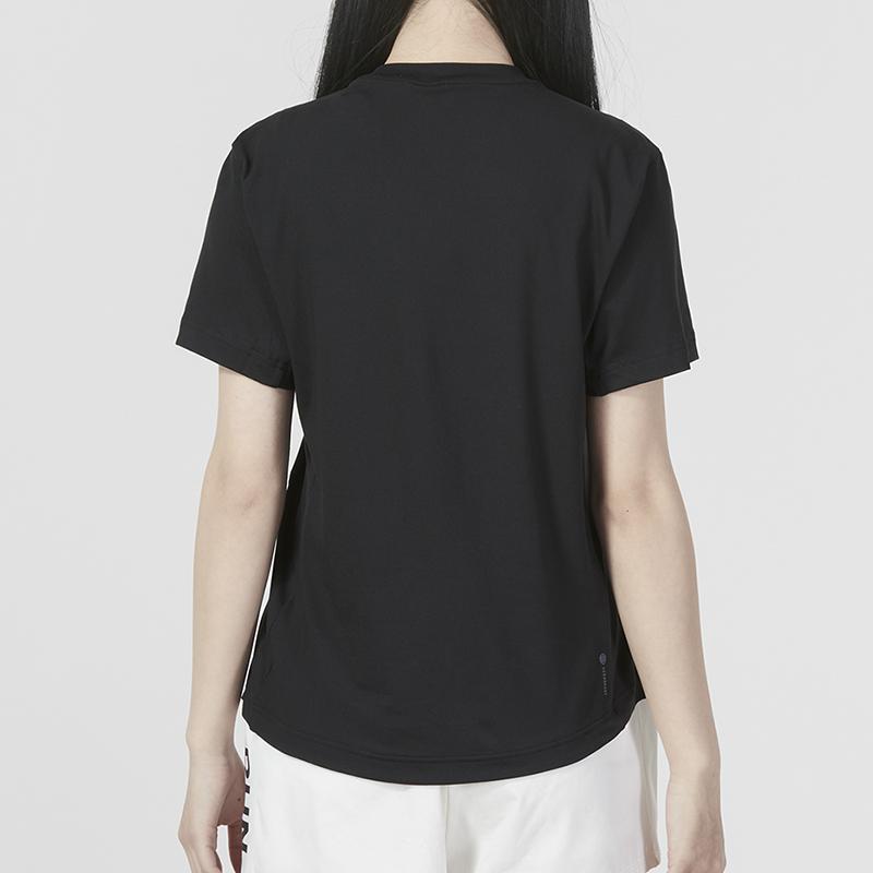 Adidas Logo Print Running Sports Casual Round Neck Short Sleeve T-Shirt Women Tops Black IA7748