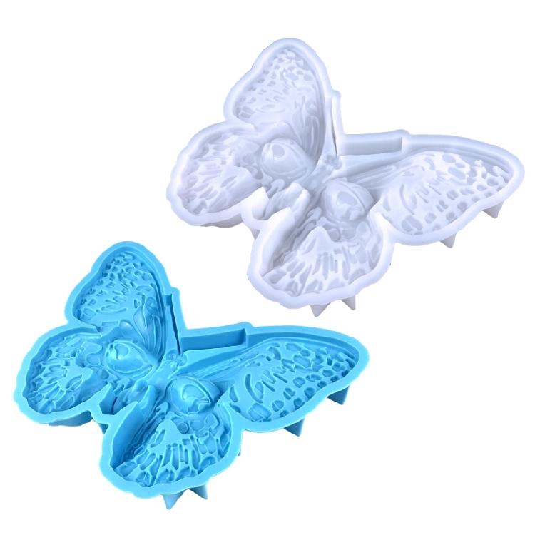 Stereo Butterflies Skull Epoxy Casting Mould for Wall Hanging Decor DIY Crafts