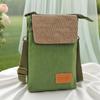 Mini Fabric Crossbody Bag  Color Contrast Cell Phone pouch  Vintage Shoulder Purse For Women Small Crossbody Bag