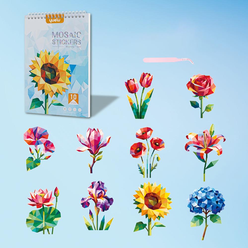 

Paper digital puzzle book, handmade DIY animal collage stickers небо синє кольору