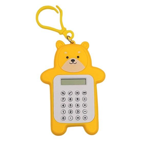 

Карманный калькулятор, быстрый отклик, портативный счетный светодиодный большой экран, мультяшный милый медведь, модный 8-значный мини-калькулятор для школы