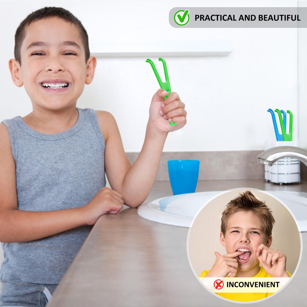 10/20Pcs Dental Floss Holder Y Shape Plastic Dental Floss Rack Reusable Pick Holder Teeth Clean Care Tool Without Dental Floss