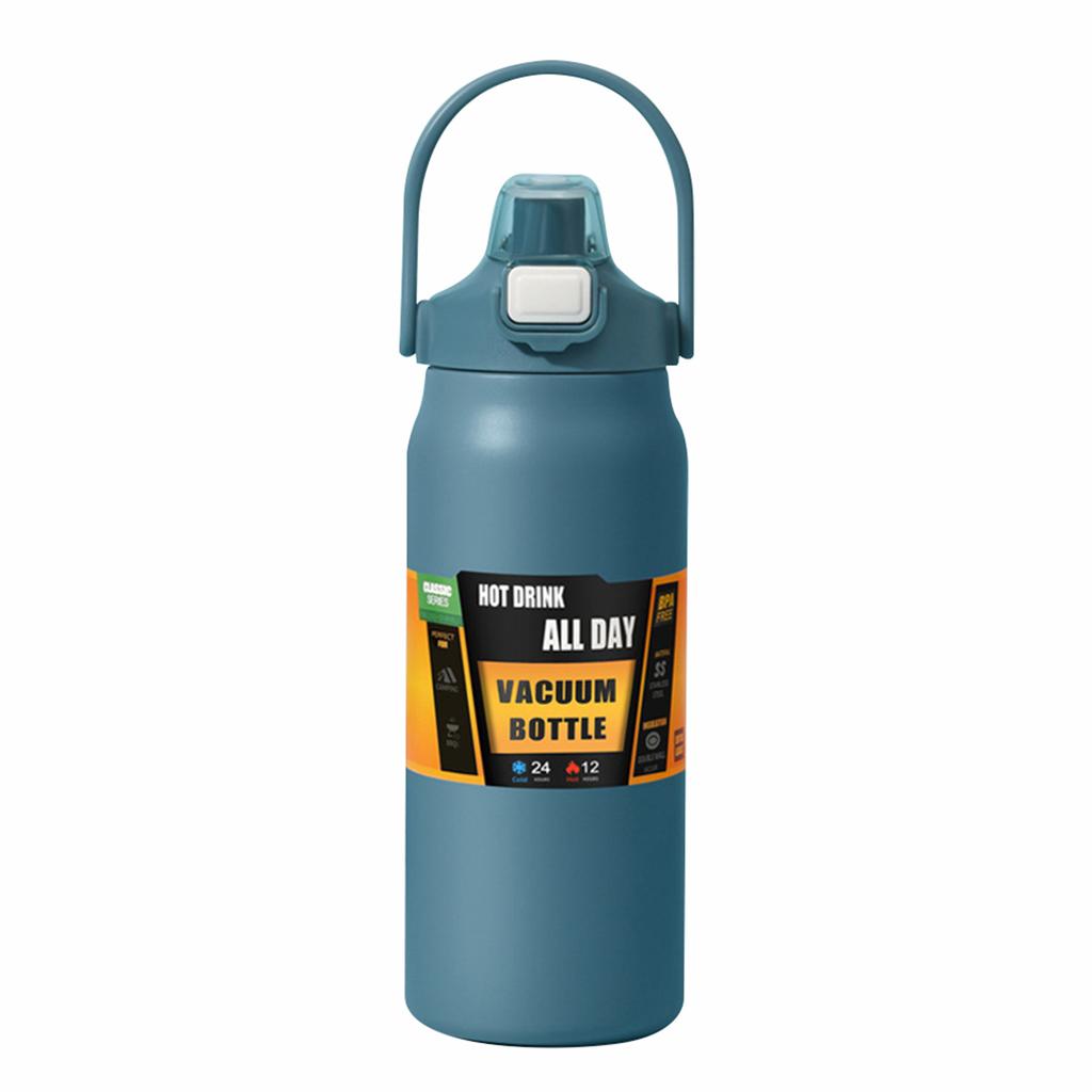 Taza Isotérmica de Acero Inoxidable con Asa Antiderrames Moda Termo con Tapa de Boquilla para Oficina Escuela