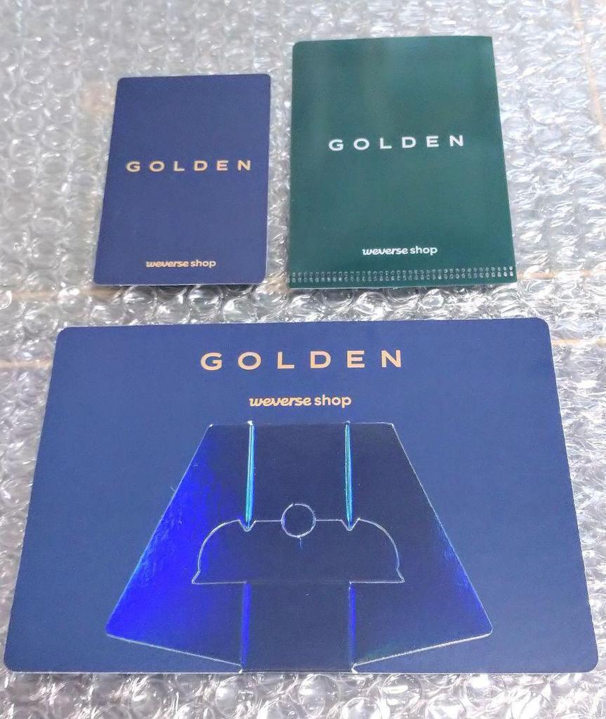 [USED] Jungkook Trading Card GOLDEN Weverse Exclusive Original Bonus JK BTS