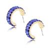 Vibrant Glass Gem Stud Earrings With Modern Geometric Shapes For Daily Wear