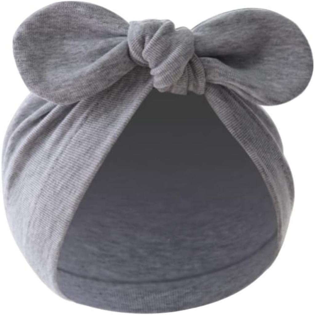 Newborn Baby Bow Cotton Hospital Hat Pure Color Bandana Hat Four Color Set