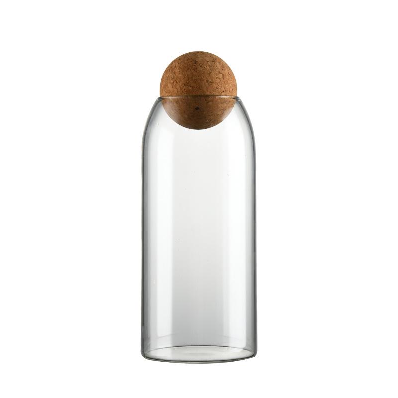 Xibi Transparent Glass Storage Jar for Coffee Beans and Grains