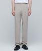 [Cooltandard] Semi-Wide Hidden Elastic Waist Slacks [Light Beige]