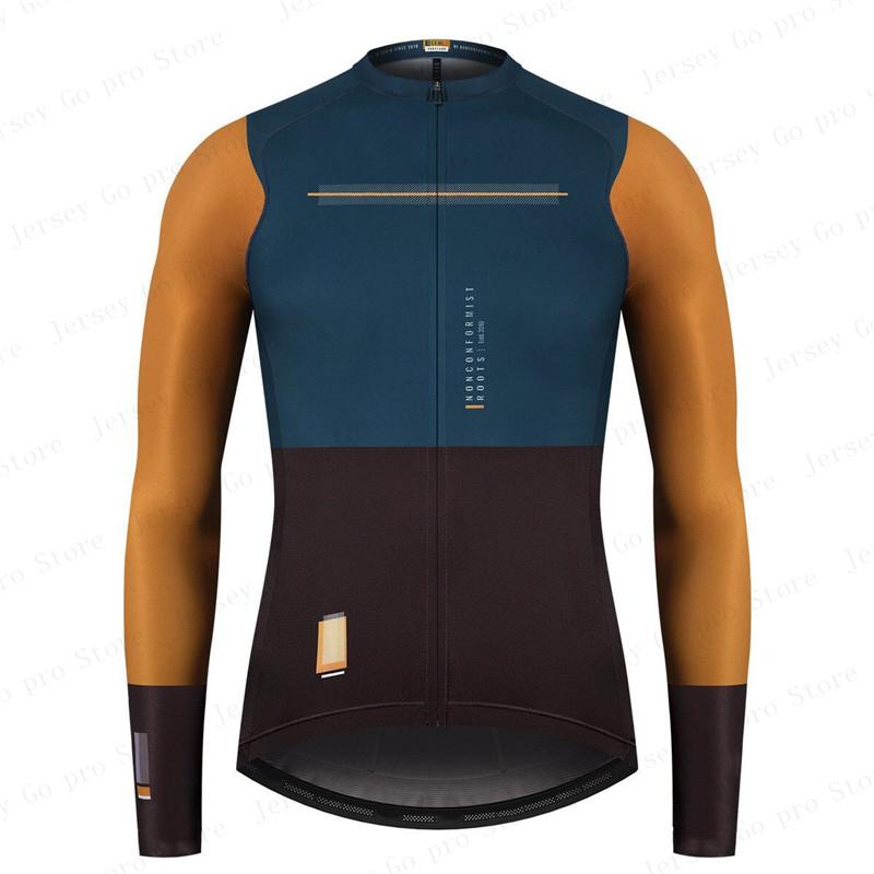 2026 Spring/Autumn Triathlon Men Long Sleeve Cycling Clothing Breathable Anti-UV Bicycle Jersey Set Wear Bib Pants Ropa Ciclismo