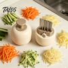 Vegetable Prep Tools 3-in-1 Cutter, Stainless Steel Blades Multifunctional Peeler, Manual Chopper for Kitchen Compact And Outdoor Camping Lightweight